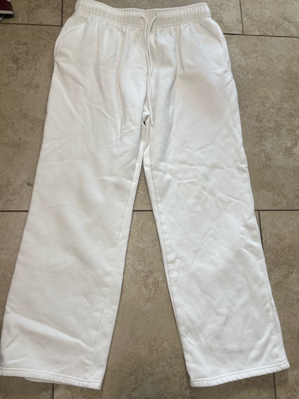 White Drawstring Sweatpants